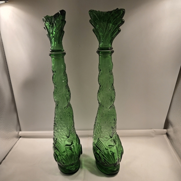 60S MCM EMPOLI RARE GREEN FISH CHIANTI BARDI LIQUOR GENIE BOTTLES /STOPPERS 15+” - Picture 2 of 16